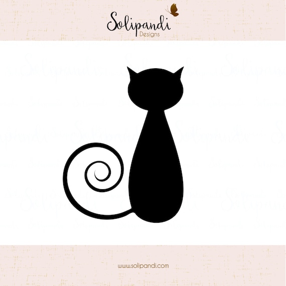 Download Curly Tailed Cat Svg Cut Files Svg And Dxf Cut Files Etsy PSD Mockup Templates