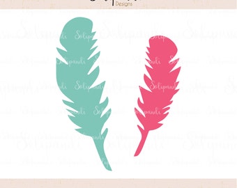 Feathers - SVG and DXF Cut Files - for Cricut, Silhouette, Die Cut Machines // scrapbooking // paper crafts // kids // #219