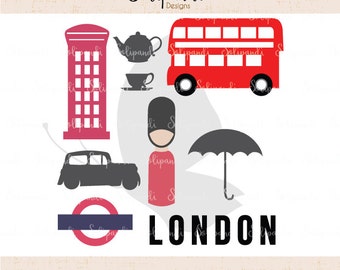 London Collection Bundle - SVG and DXF Cut Files - for Cricut, Silhouette, Die Cut Machines // scrapbooking // paper crafts // #166