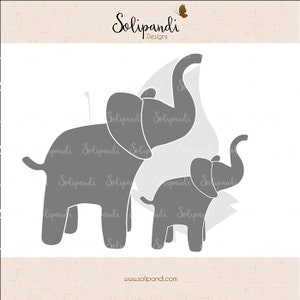 Download Elephant Family Svg And Dxf Cut Files For Cricut Etsy