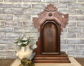 Antique New Haven Clock Company Clock Case Mantle Decor Gingerbread Style