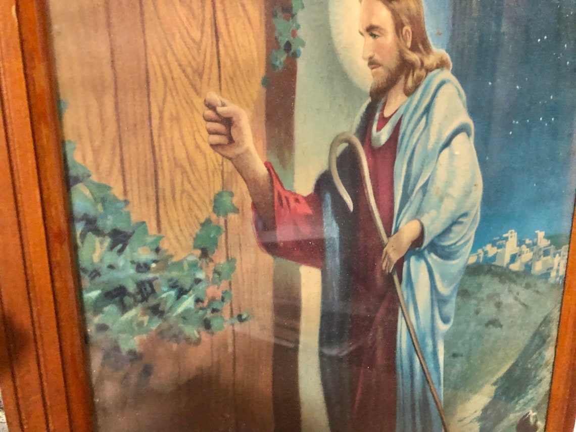 Gerahmt Der Shepard des Herzens Jesus klopft an der Tür | Etsy