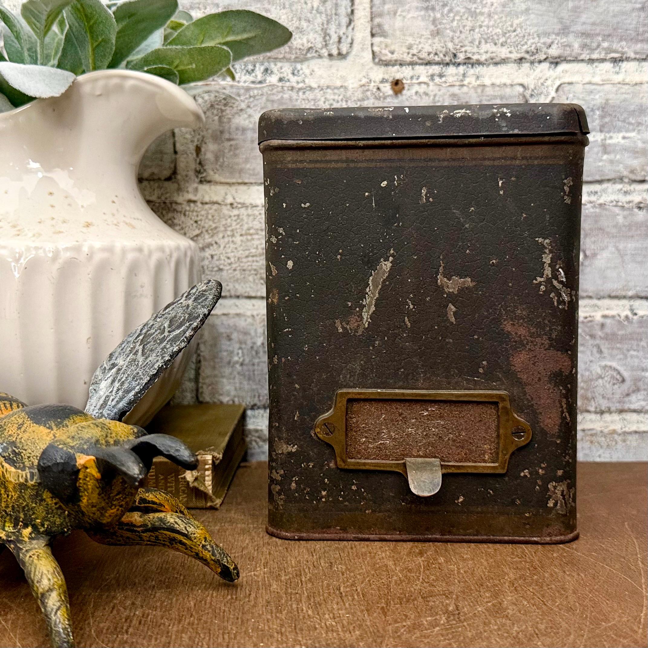 Japanned Tin Box - Etsy