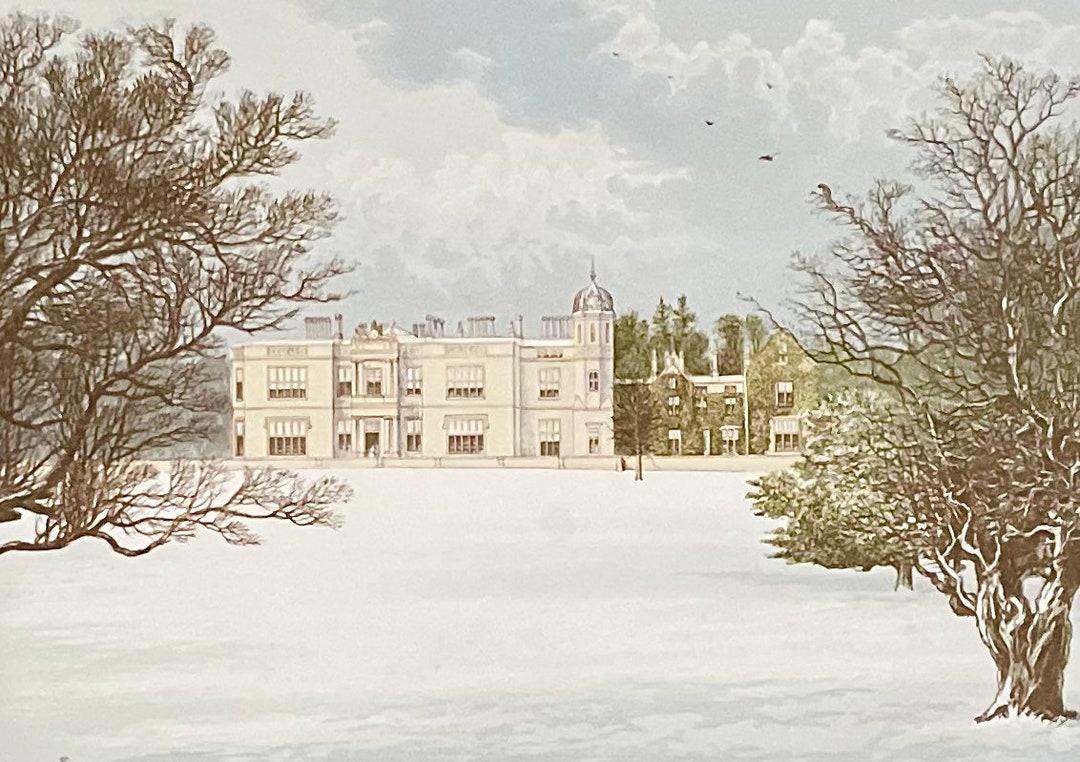 Eshton Hall Yorkshire England Framable Antique Etsy