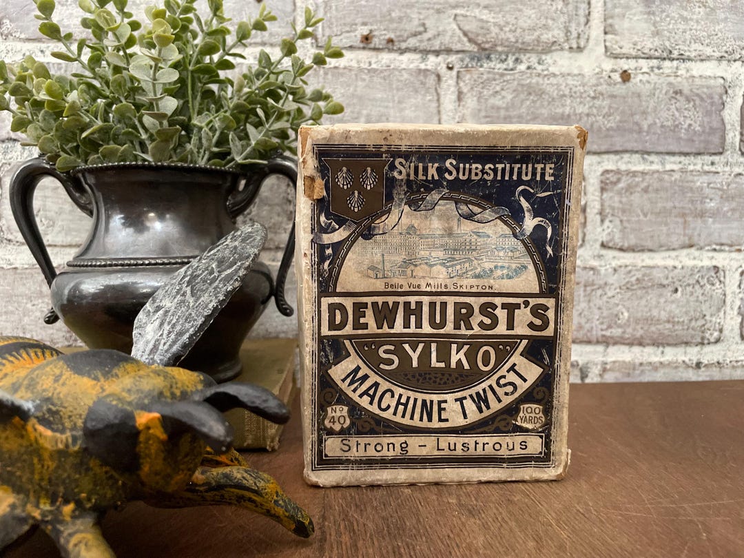 Dewhurst Sylco Machine Twist Silk Thread Box! Made in Skipton, England ...