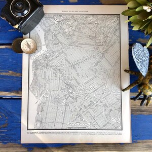 1930s Brooklyn NYC Map: Black & White Antique Atlas Print