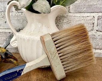 Wood Handle Paint Brush! Serotex 3072 Brand! Blue & White Decor! Vintage Wooden Paint Brush!