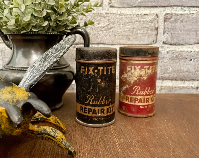 1940’s Fixtite Rubber Repair Kit! Set of 2! Great Man Cave Decor ...