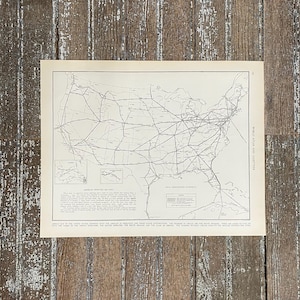 1930&#39;s US Airway Route Map! Civil Aeronautics Authority! US Airlines Flight Routes! Gift for Pilot! Aviation Flight Map!