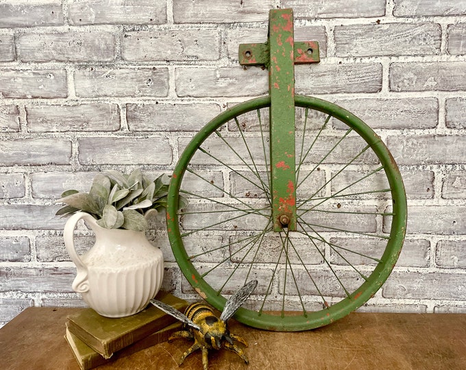 Vintage Bicycle Wheel Great Industrial Wall Decor Antique Wall Decor