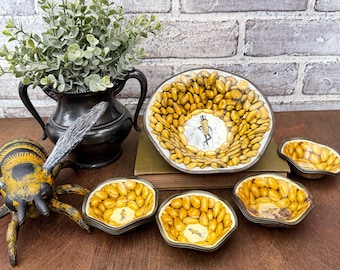 1950s Planters Mr. Peanut Metal Snack Nut Bowl Small 3 Inch Lot of