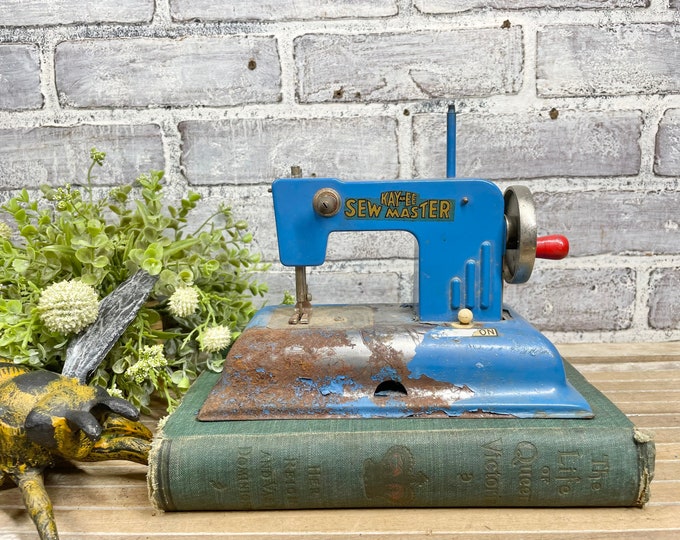 Kayanee Children's Sewing Machine Toy Blue Miniature Sewing Machine