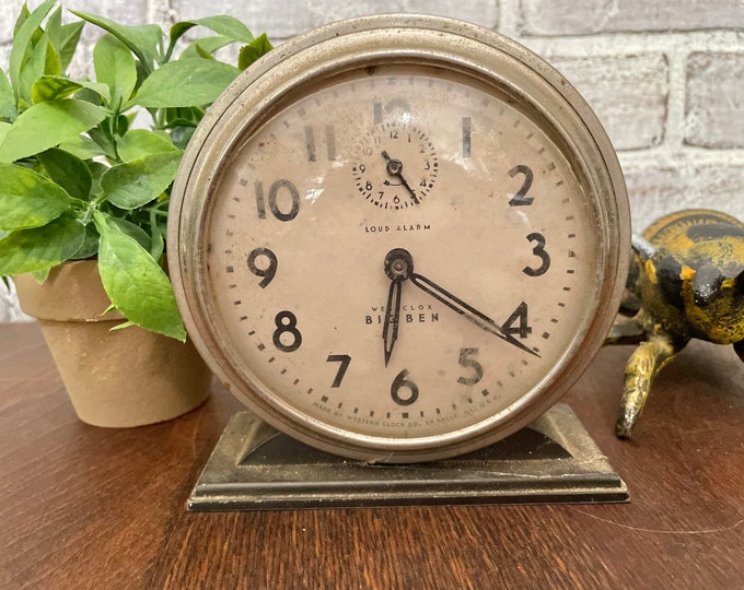 Westclox Big Ben Wind up Alarm Clock Display Loud Alarm Vintage Clock