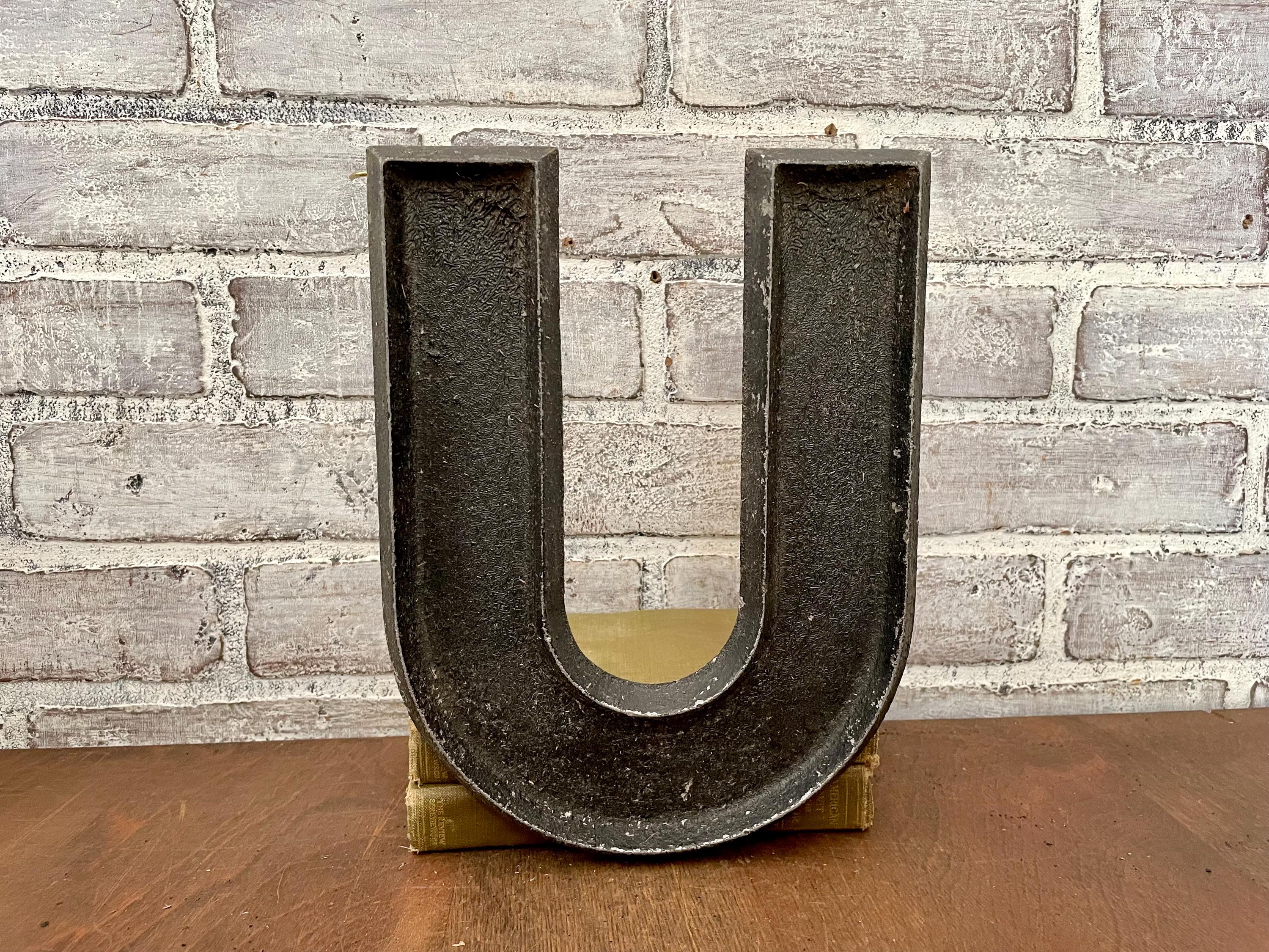 黒色のU字型鋳造アルミ製マーキー文字！アルファベット装飾！ - Etsy 日本