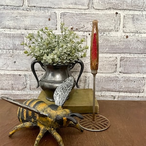 Wood & Metal Masher! Pestle! Rustic Farmhouse Decor! Vintage Wood Decor! Gift for Chef!