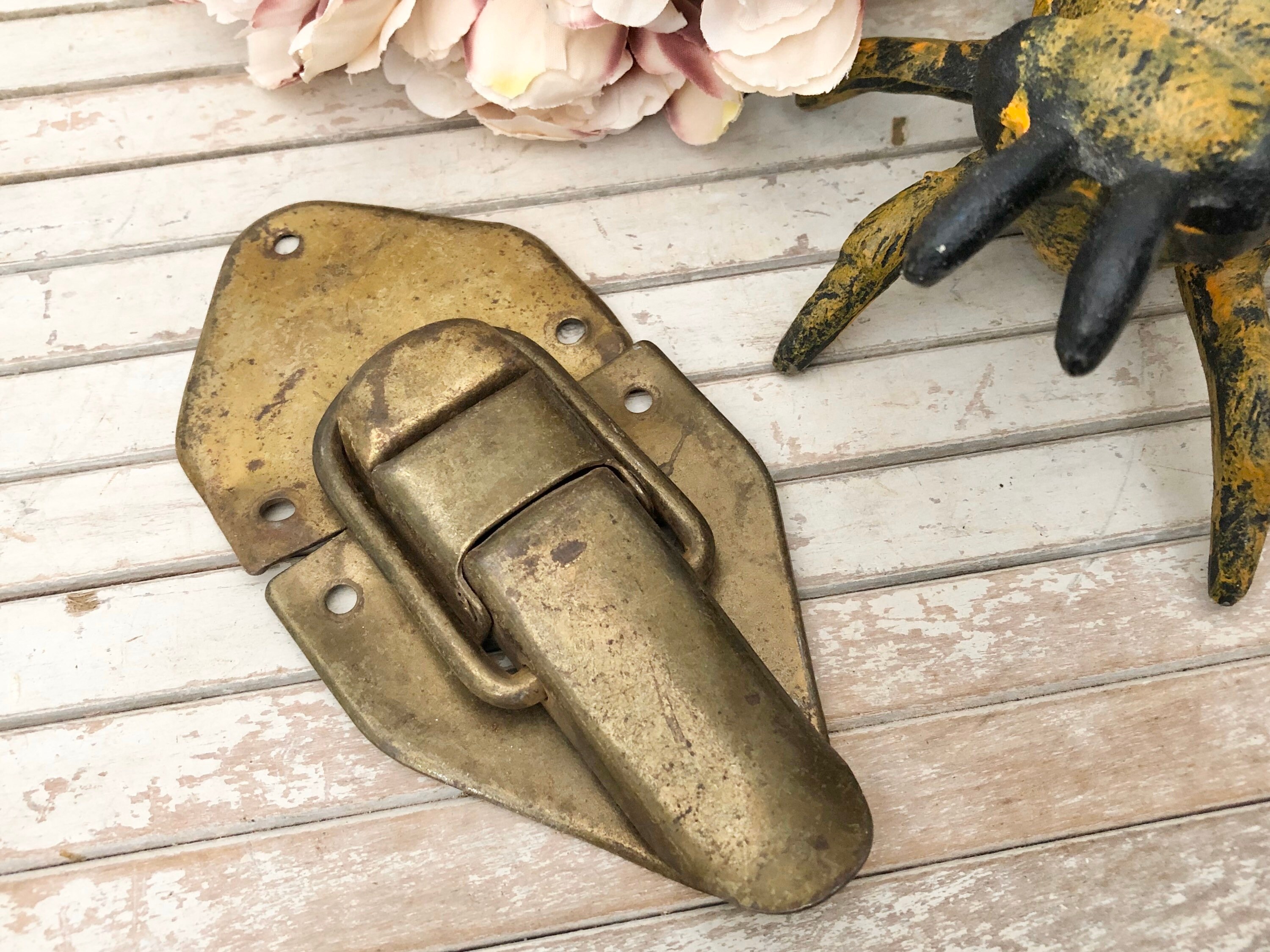 Brass Trunk Draw Bolt Latch Trunk Closure Industrial Design Etsy