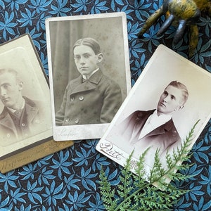 1800’s Young Men Cabinet Card! Victorian Gentleman Photo Cards! Antique Photography!