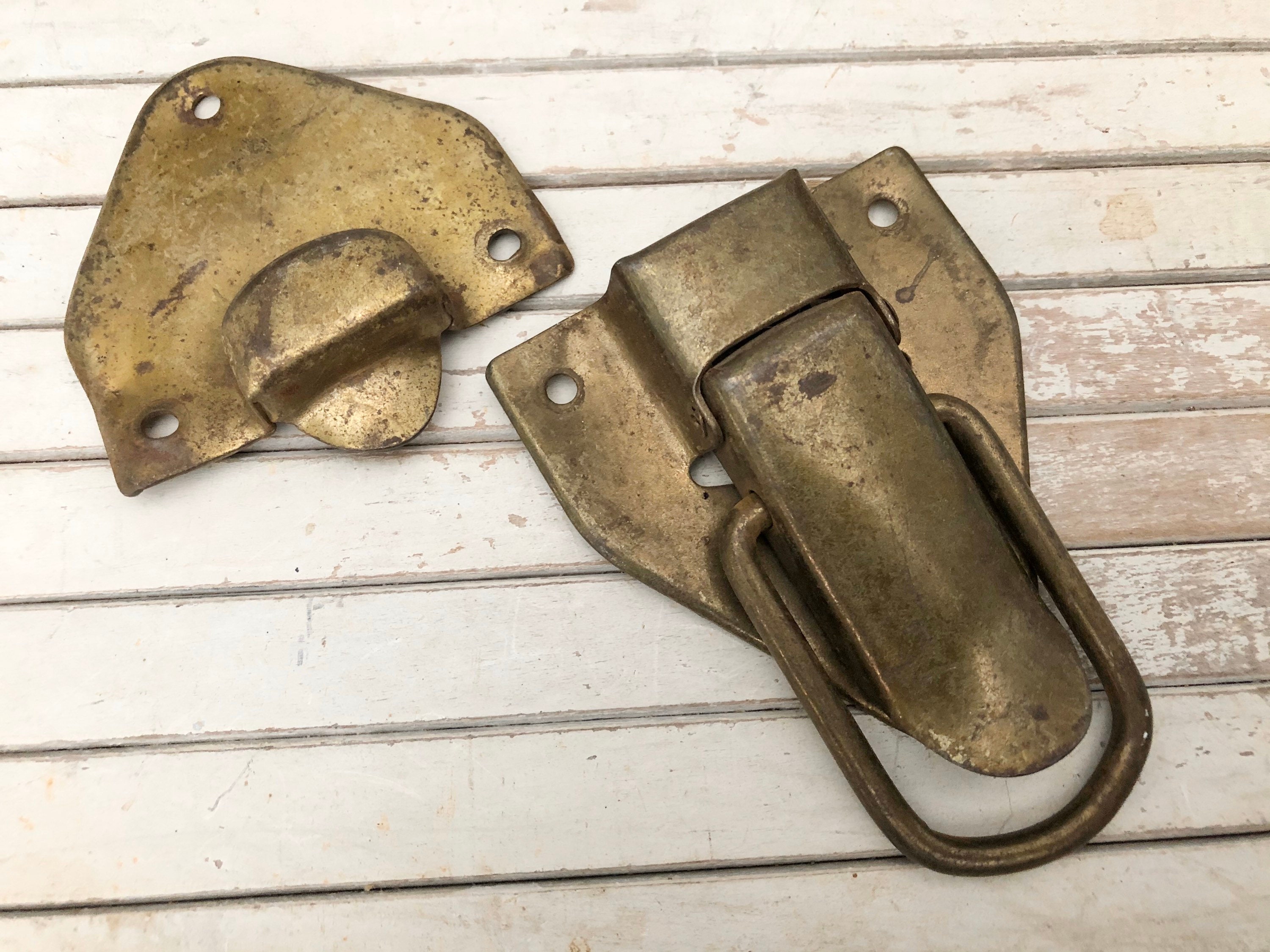 Brass Trunk Draw Bolt Latch Trunk Closure Industrial Design Etsy