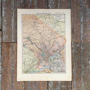 1910 Philadelphia PA City Map: Antique Atlas Cityscape Print