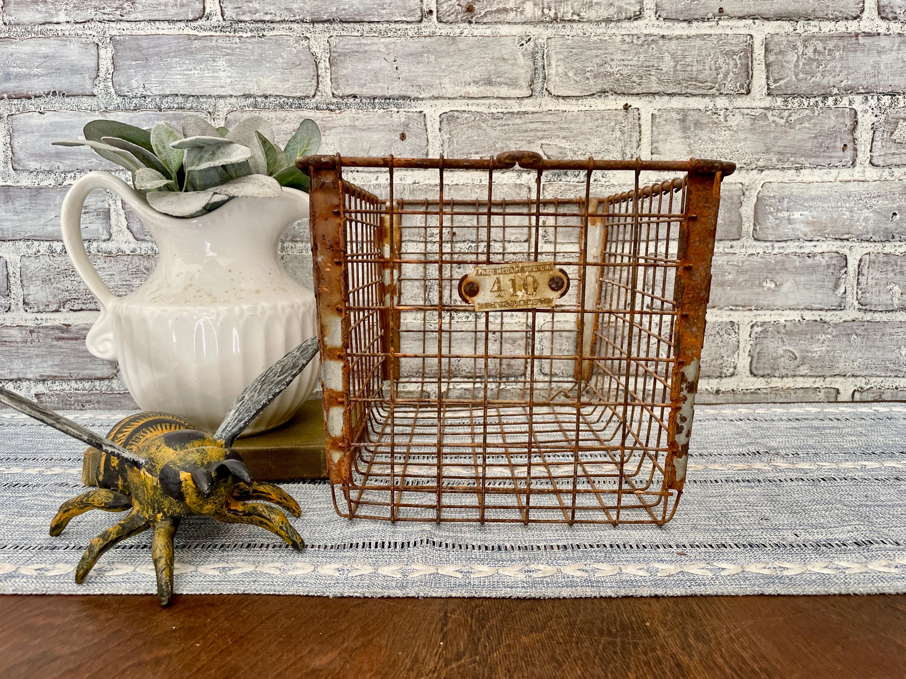 Vintage metal locker basket - Etsy 日本