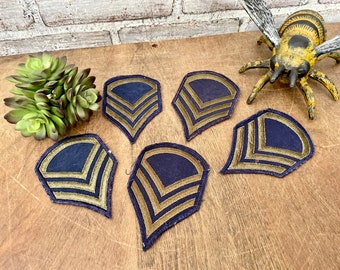US Army Staff Sargeant Patches! Set of 5! Chevron! Vintage Military Patches! Militaria Collectible!