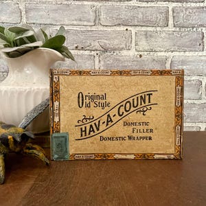 Hav A Count Cigar Box! Old Original Style! Vintage Cigar Tobacco Box! Amazing Graphics!