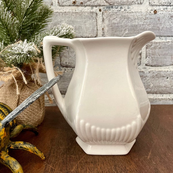 Wm Adam’s & Sons Ironstone Cream Pitcher! Antique Farmhouse! French Country!