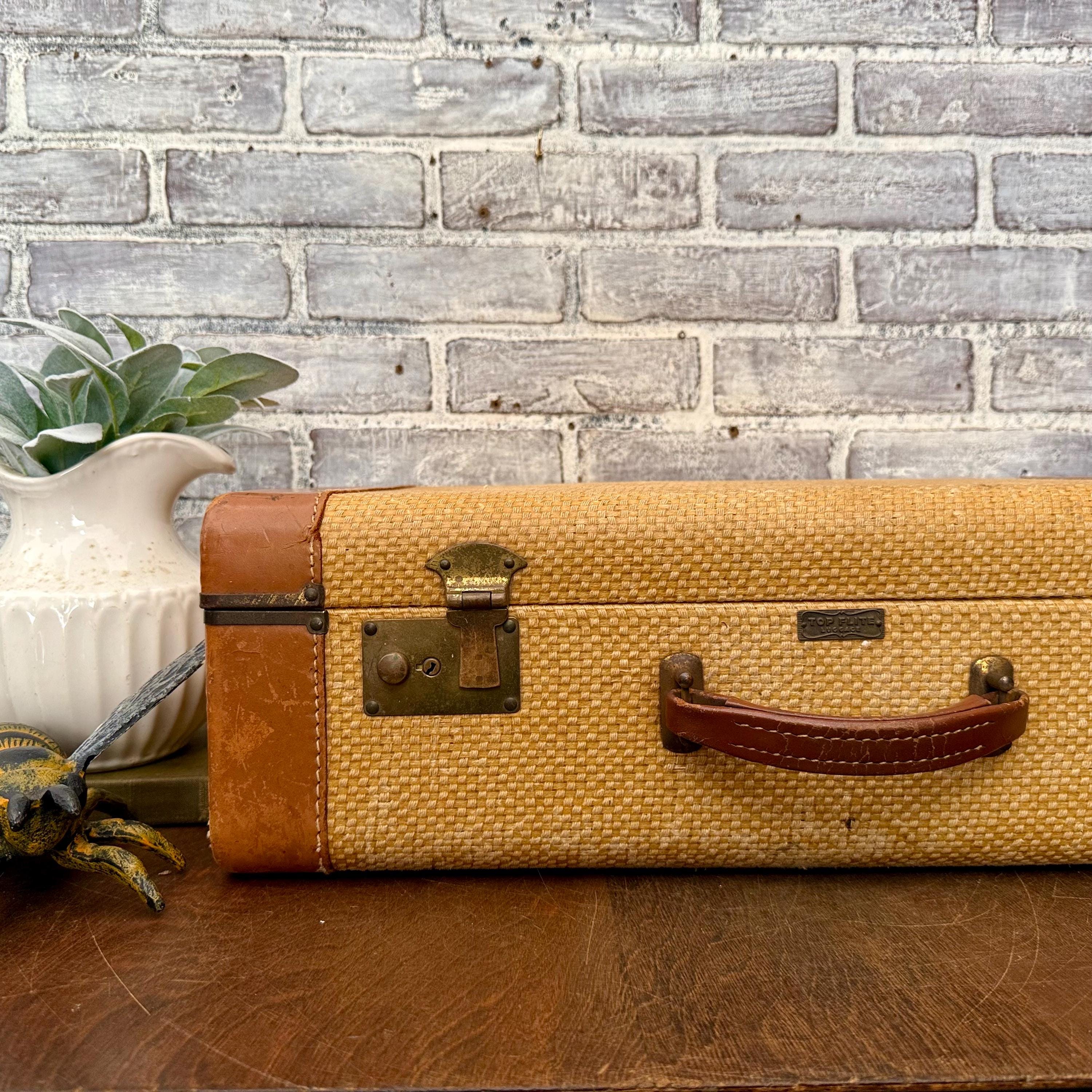 Valise Vintage Cuir St Michael – Marron – Grande Taille – Sangle Incluse – Unisexe
