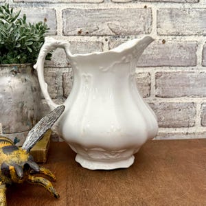 English Ironstone Pitcher! Johnson Bros!  Made in England! Farmhouse Decor!