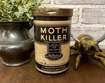Moth Killer! By Mallinckrodt Co! Collectible Advertising! Black & White Graphics!