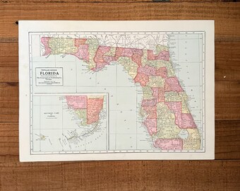 大西洋地図、1896年ドイツ地図帳、交通路（22.5 x 17.5インチ） - Etsy