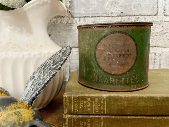 cigarette tins vintage Lucky Strikes Cigarette Tin Box! Vintage Tobacco Advertising! Collectible  Tobacciana! Green and Red!