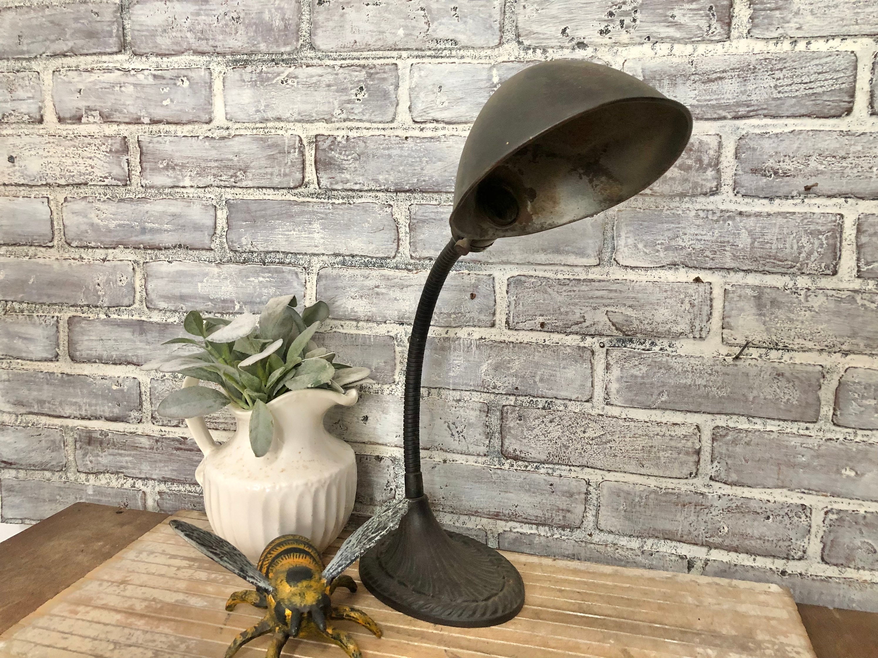 Eagle Cast Iron Desk Lamp No Cord Art Deco Style Antique Etsy