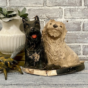 Vintage Scotch Whiskey Display: Scottie & Westie Dog Bar Decor