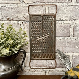 Rusty Grater-All in One! Vintage Kitchen! Rusty Rustic Primitive Decor!