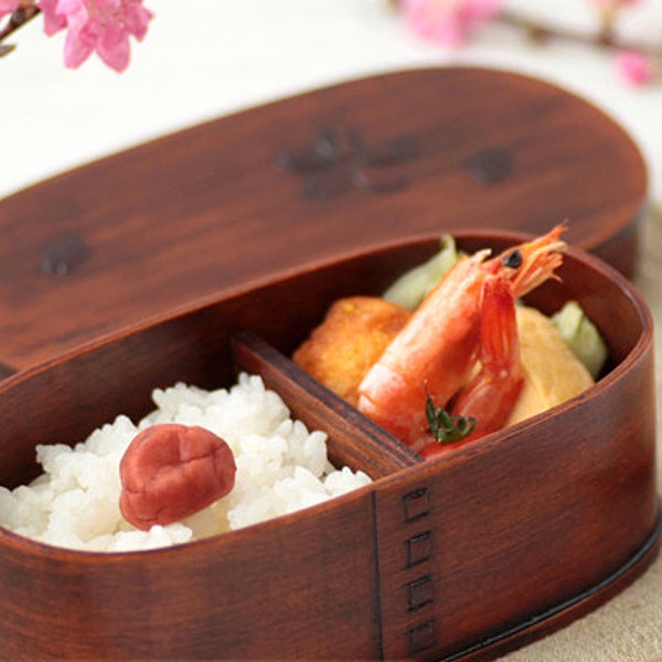 CHERRY BLOSSOM Personnalisé Fait à la main Japonais Bento Lunch Box 530 ml Magewappa Laqué Boîte Bois de Cèdre