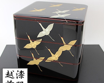 漆器のお弁当箱 / 重箱 – 赤漆に金彩 ヴィンテージ和風 - Etsy 日本