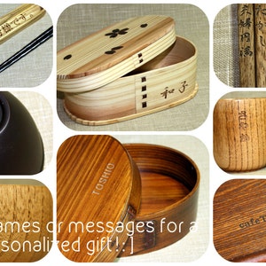 PREMIUM AKITA-SUGI cedar Personalized Handmade Japanese Bento Lunch Box 650 ml Magewappa image 5