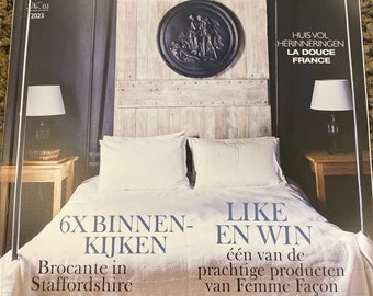 Loving Brocante Magazine—-Issue Number 1 for 2023. Magazine is only published in Dutch now—Vintage Antique Decorating—Ships Immediately