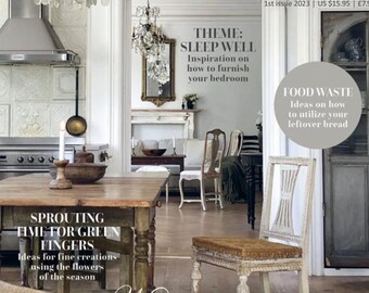 In Stock--1st Issue of 2023 Jeanne d'Arc Living Magazine--Rustic Nordic Home Interior Decorating Magazine