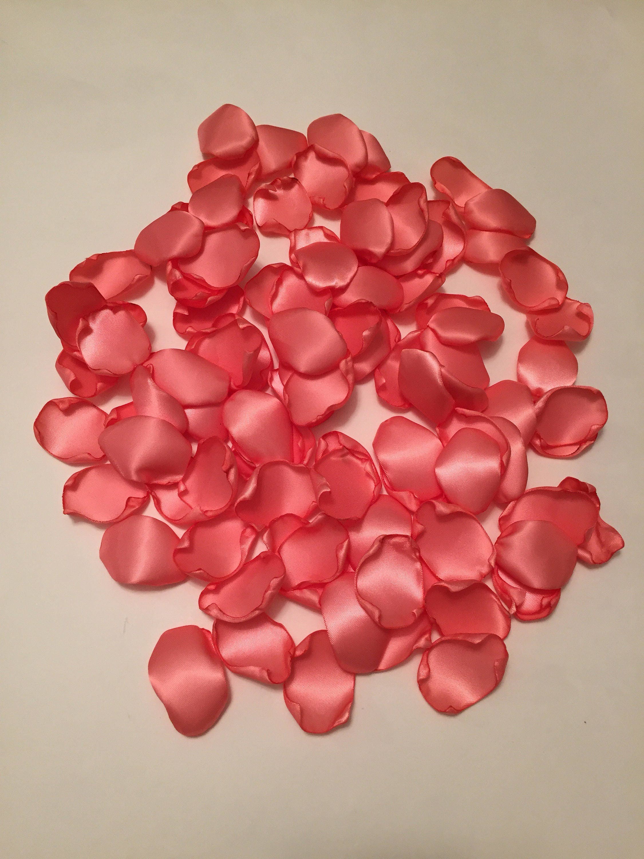 Coral Rose Petals/Flower Girl Petals/Coral Petals/Wedding Etsy