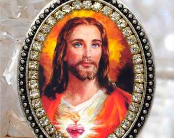 Jesus Christ Handmade Necklace Catholic Christian Religious Jewelry Medal Pendant