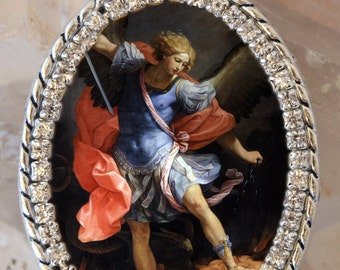 St. Michael Archangel Handmade Necklace Catholic Christian Religious Jewelry Medal Pendant