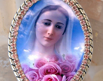 Our Lady of Medjugorje Handmade Necklace Catholic Christian Charm Religious Jewelry Medal Pendant