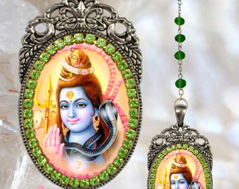 Lord SHIVA Rosary - Handmade Hindu Jewelry Medal Pendant