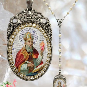 Saint Augustine of Hippo - Rosary - Handmade Religious Jewelry