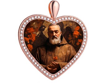 Collar del Corazón de San Padre Pío - Patrón de los voluntarios de defensa civil, Adolescentes, Pietrelcina, Alivio del estrés y tristeza de enero