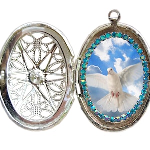 Holy Spirit Stainless Steel Locket - Necklace