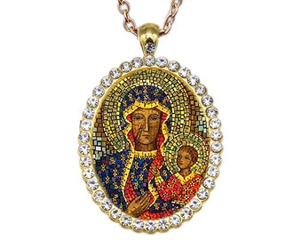 Black Madonna of Czestochowa - Necklace - Patroness of Poland