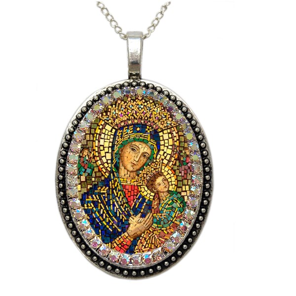 Our Lady of Perpetual Help Necklace  - A Symbol of Faith and Protection - Patroness of Haiti; Redemptorist Order & Almoradi (Spain)